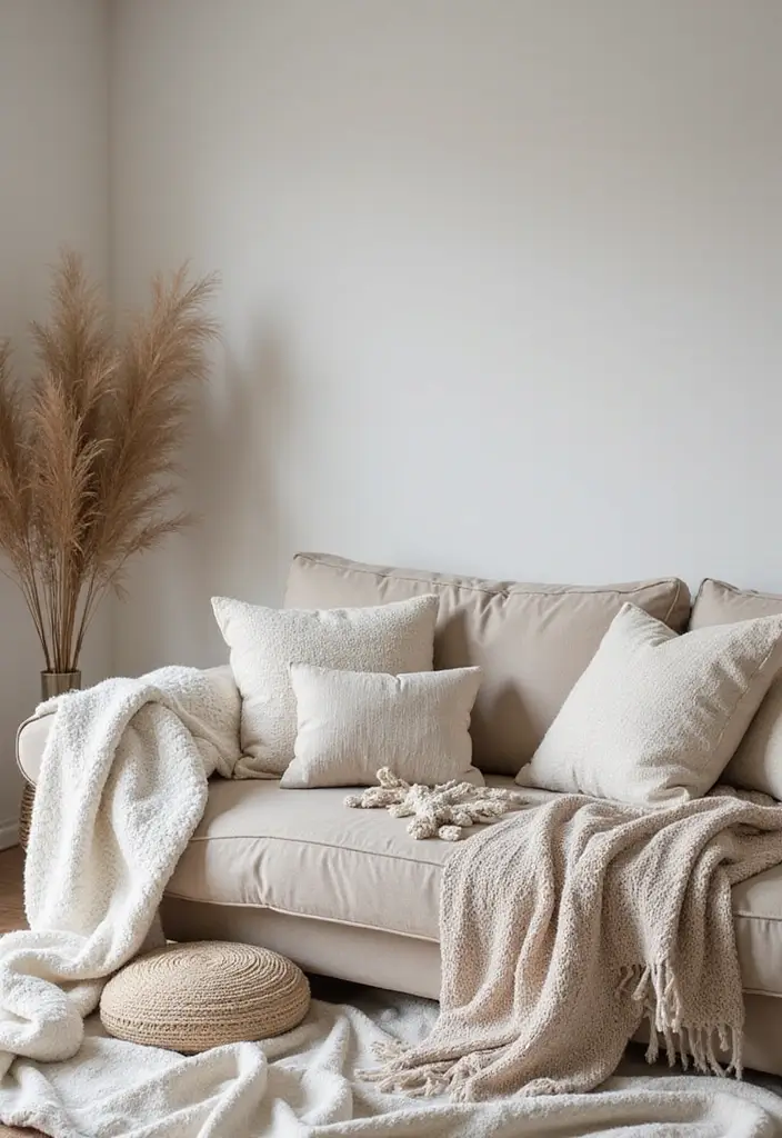 29 Minimalist Easter Decor Ideas That Look Modern 15 29 Minimalist Easter Decor Ideas That Look Modern - 15. Organic Textured Fabrics