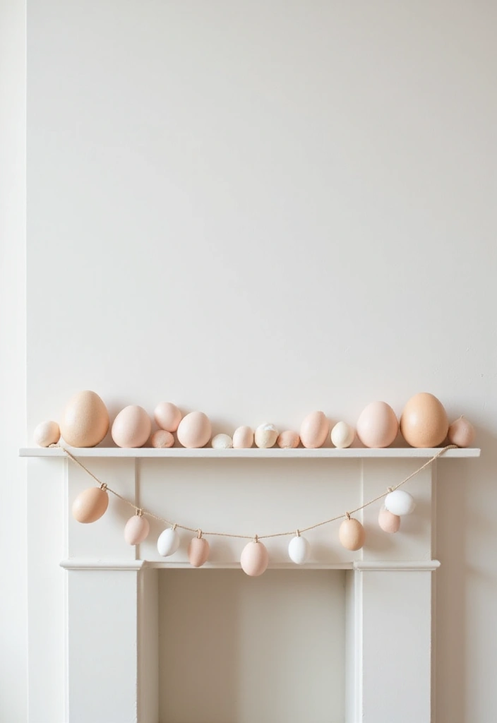 29 Minimalist Easter Decor Ideas That Look Modern 16 29 Minimalist Easter Decor Ideas That Look Modern - 16. Modern Egg Garlands