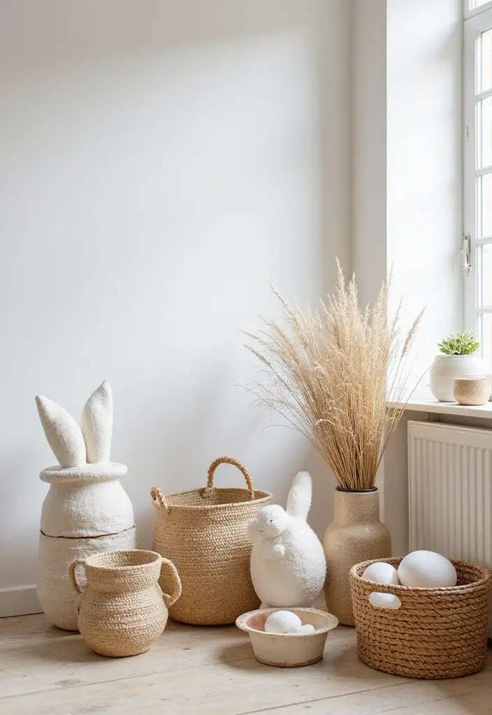 29 Minimalist Easter Decor Ideas That Look Modern 20 29 Minimalist Easter Decor Ideas That Look Modern - 20. Natural Textures