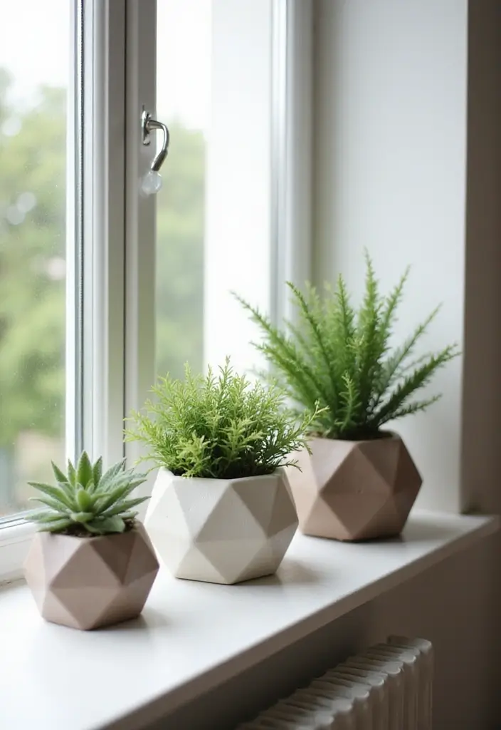 29 Minimalist Easter Decor Ideas That Look Modern 5 29 Minimalist Easter Decor Ideas That Look Modern - 5. Geometric Planters