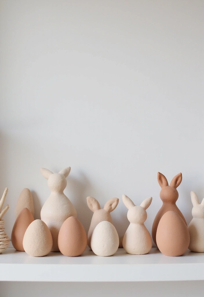 29 Minimalist Easter Decor Ideas That Look Modern 6 29 Minimalist Easter Decor Ideas That Look Modern - 6. Handmade Clay Decorations