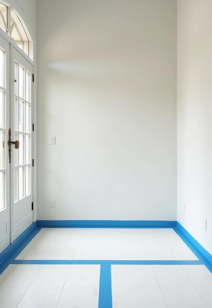 29 Minimalist Entryway Ideas That Make a Statement - 22. Tape to Enhance Lines