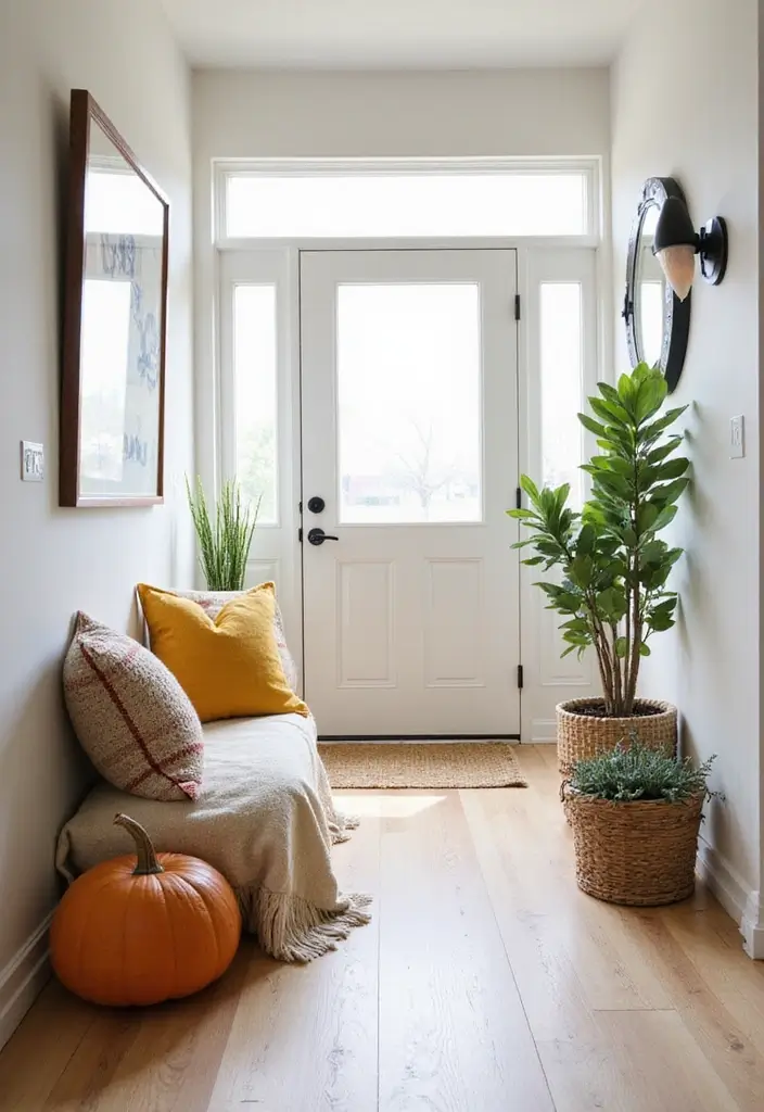 29 Minimalist Entryway Ideas That Make a Statement - 29. Seasonal Decor Swaps