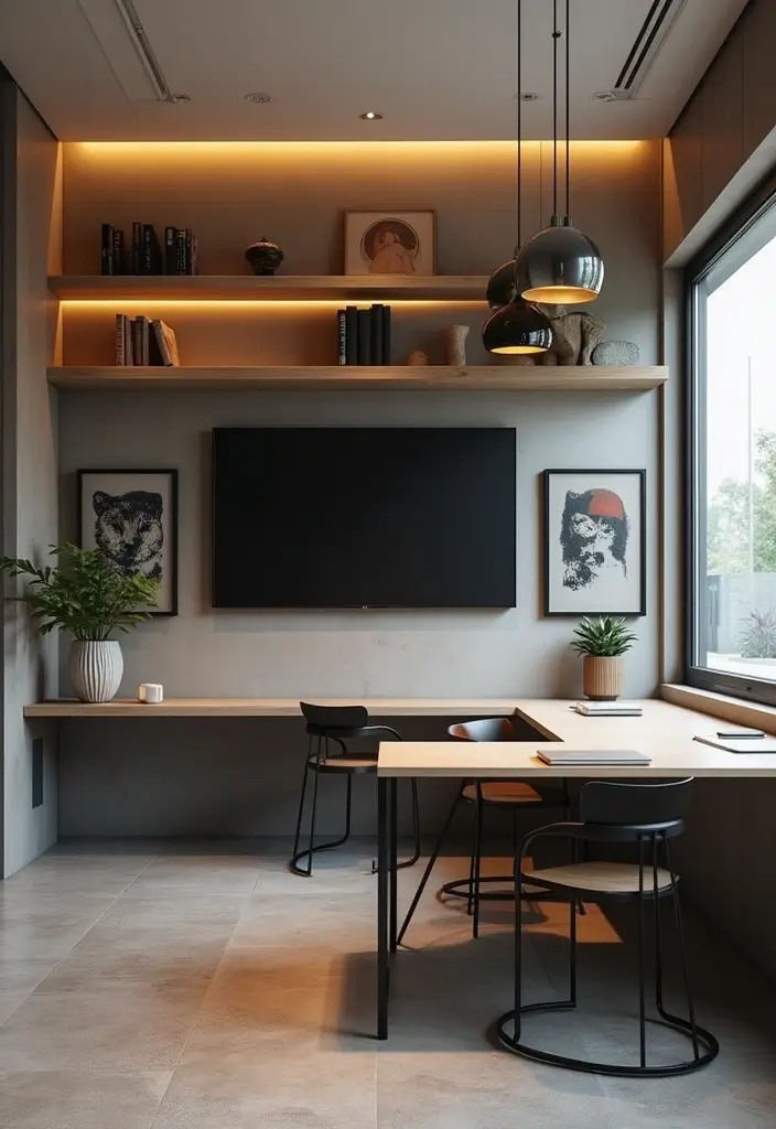 29 Minimalist Game Room Ideas That Feel Sleek 12 29 Minimalist Game Room Ideas That Feel Sleek - 12. Floating Furniture