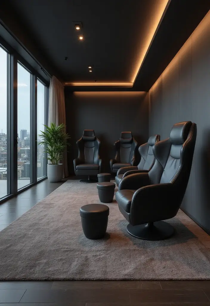 29 Minimalist Game Room Ideas That Feel Sleek 18 29 Minimalist Game Room Ideas That Feel Sleek - 18. Minimalist Seating Arrangements