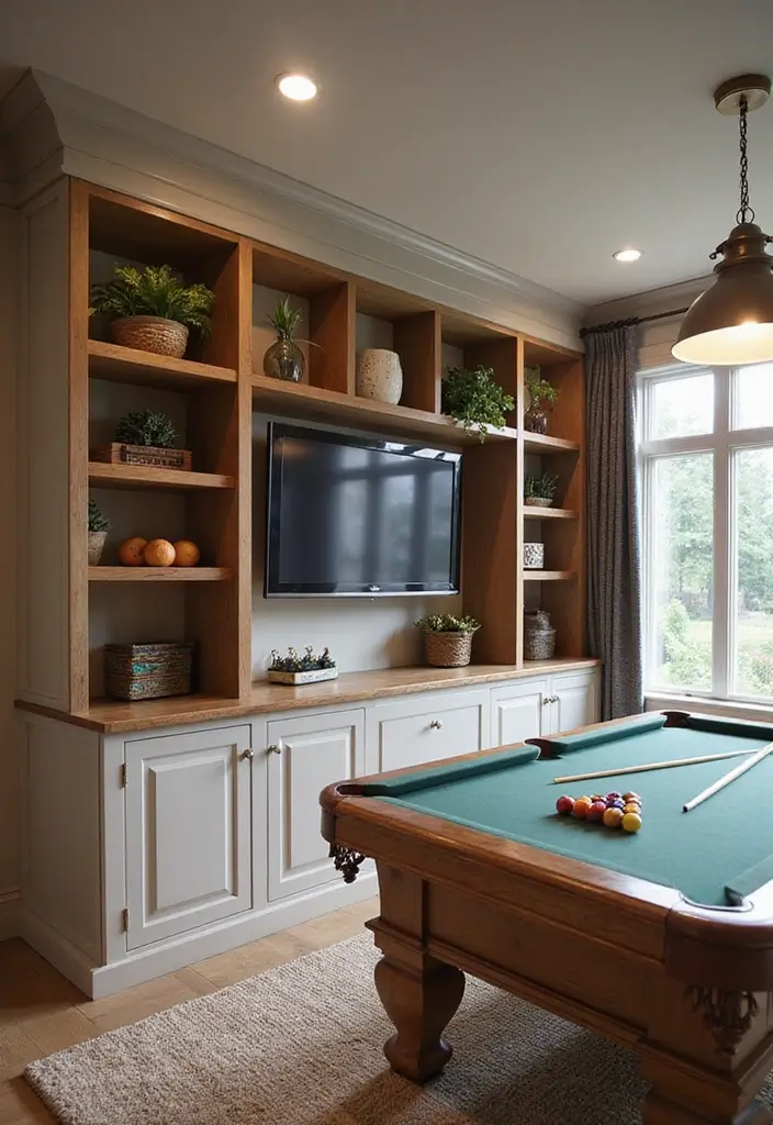 29 Minimalist Game Room Ideas That Feel Sleek 27 29 Minimalist Game Room Ideas That Feel Sleek - 27. Built-In Storage Solutions