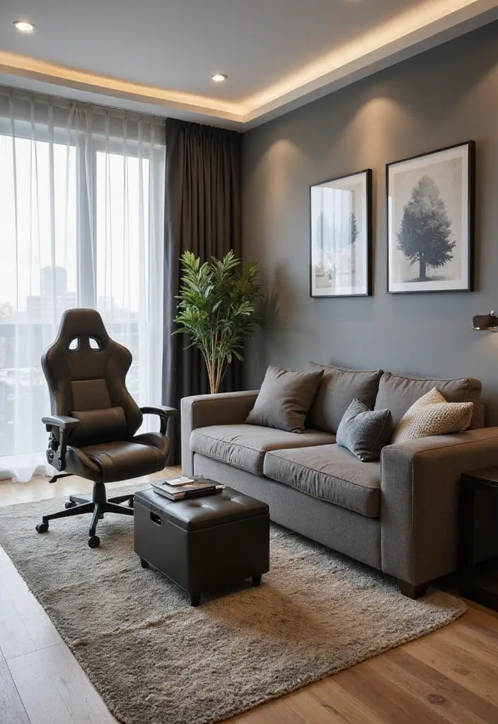 29 Minimalist Game Room Ideas That Feel Sleek 3 29 Minimalist Game Room Ideas That Feel Sleek - 3. Functional Game Room Furniture