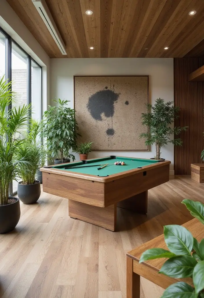 29 Minimalist Game Room Ideas That Feel Sleek 6 29 Minimalist Game Room Ideas That Feel Sleek - 6. Natural Elements