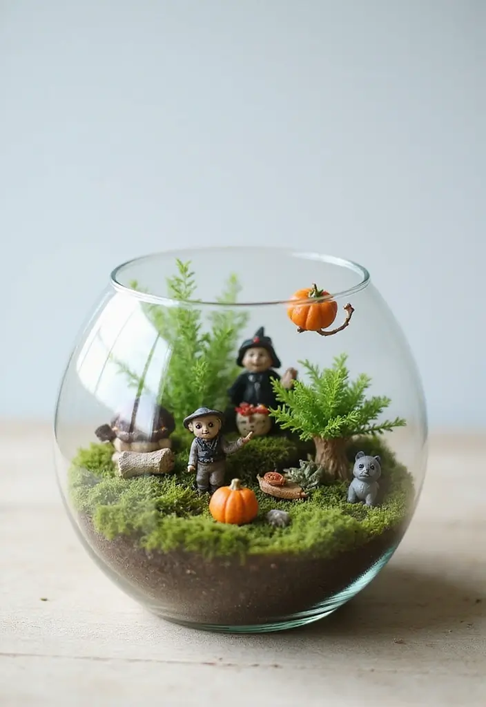29 Minimalist Halloween Decor Ideas That Look Chic 12 29 Minimalist Halloween Decor Ideas That Look Chic - 12. Elegant Terrarium Displays