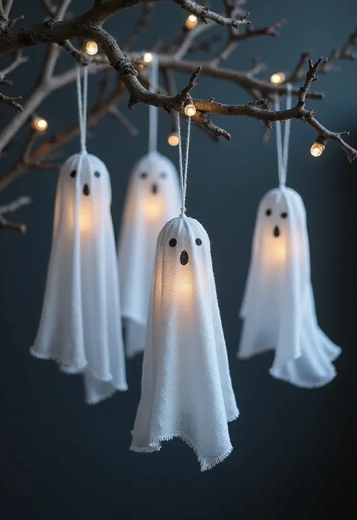 29 Minimalist Halloween Decor Ideas That Look Chic 14 29 Minimalist Halloween Decor Ideas That Look Chic - 14. Chic White Ghosts