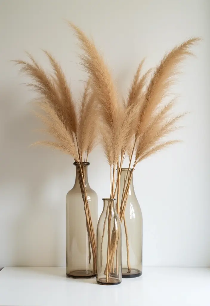 29 Minimalist Halloween Decor Ideas That Look Chic 21 29 Minimalist Halloween Decor Ideas That Look Chic - 21. Simple Glass Vases with Dried Grasses