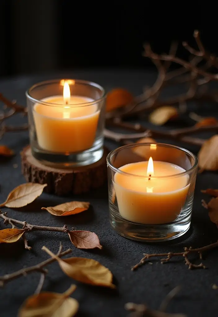 29 Minimalist Halloween Decor Ideas That Look Chic 24 29 Minimalist Halloween Decor Ideas That Look Chic - 24. Minimalist Halloween Votives