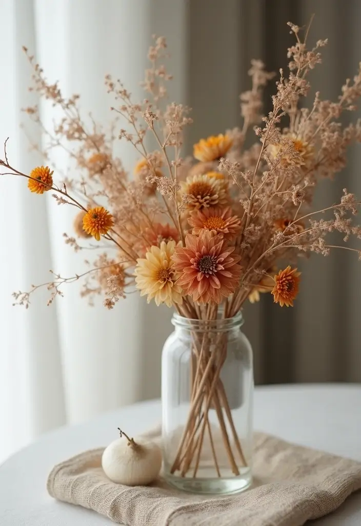 29 Minimalist Halloween Decor Ideas That Look Chic 7 29 Minimalist Halloween Decor Ideas That Look Chic - 7. Dried Flower Arrangements