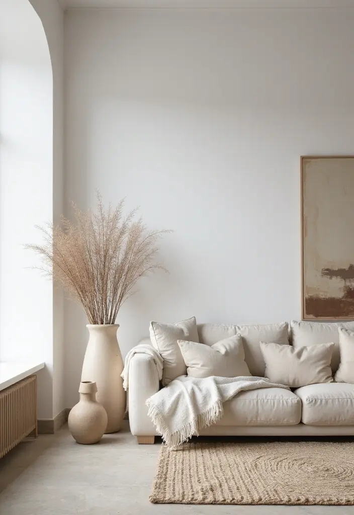 29 Minimalist Living Room Ideas That Feel Calm and Chic 12 29 Minimalist Living Room Ideas That Feel Calm and Chic - 12. Artistic Touches with Minimalism