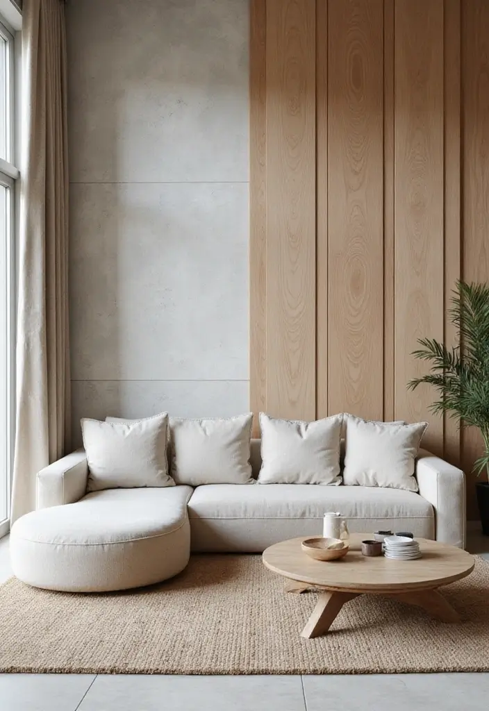 29 Minimalist Living Room Ideas That Feel Calm and Chic 13 29 Minimalist Living Room Ideas That Feel Calm and Chic - 13. Textured Walls for Depth