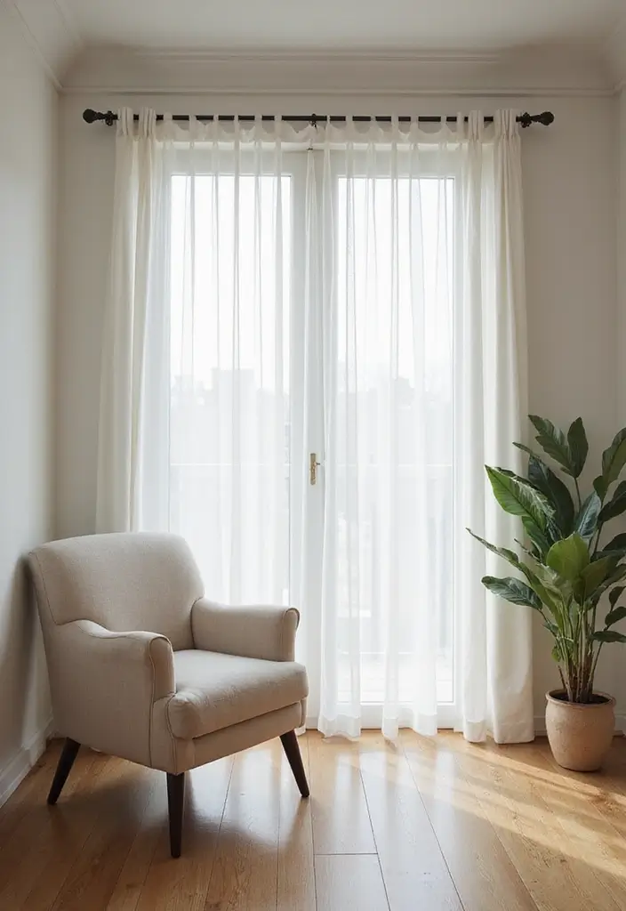 29 Minimalist Living Room Ideas That Feel Calm and Chic 25 29 Minimalist Living Room Ideas That Feel Calm and Chic - 25. Minimalist Window Treatments