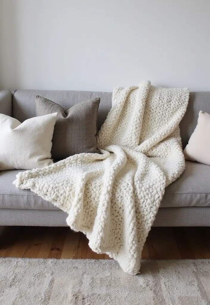29 Minimalist Living Room Ideas That Feel Calm and Chic 6 29 Minimalist Living Room Ideas That Feel Calm and Chic - 6. Cozy Textures to Enhance Comfort