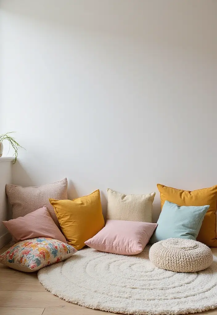 29 Minimalist Playroom Ideas for Kids 19 29 Minimalist Playroom Ideas for Kids - 19. Playful Textiles