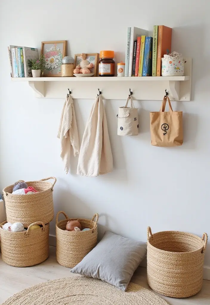 29 Minimalist Playroom Ideas for Kids 3 29 Minimalist Playroom Ideas for Kids - 3. Creative Storage Solutions