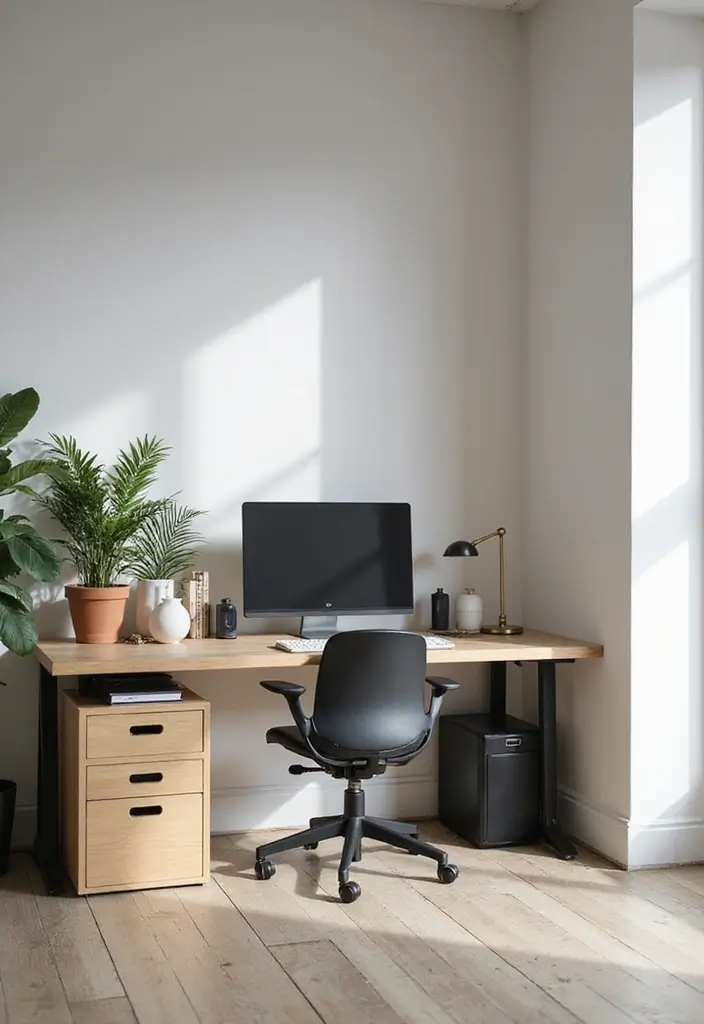 29 Minimalist Studio Apartment Ideas for Small Spaces 21 29 Minimalist Studio Apartment Ideas for Small Spaces - 21. Functional Workspaces