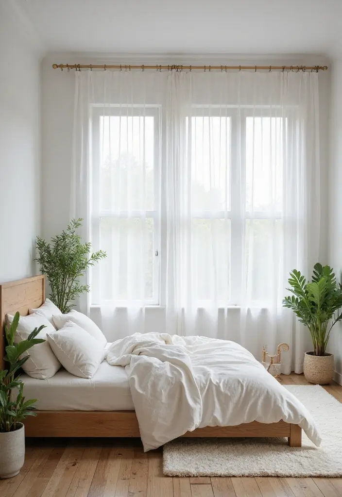 29 White Minimalist Bedroom Ideas That Feel Fresh 1 29 White Minimalist Bedroom Ideas That Feel Fresh - 1. Bright and Breezy