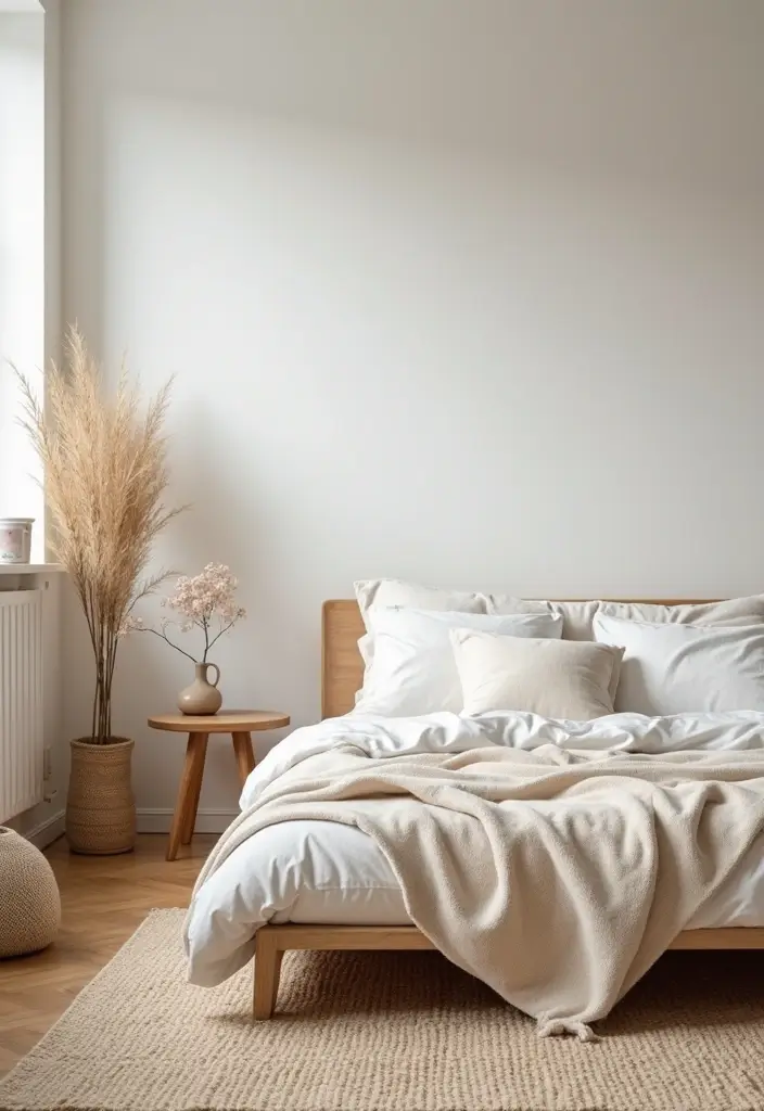 29 White Minimalist Bedroom Ideas That Feel Fresh 20 29 White Minimalist Bedroom Ideas That Feel Fresh - 20. Minimalist Rugs