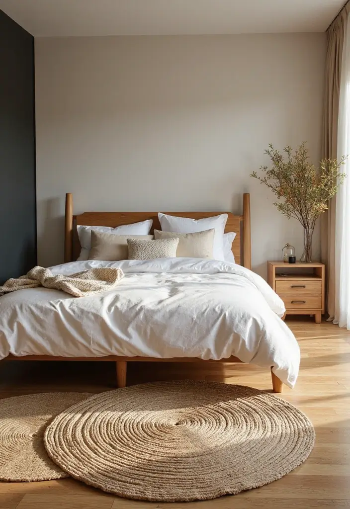 30 Green Minimalist Bedroom Ideas That Feel Relaxing 12 30 Green Minimalist Bedroom Ideas That Feel Relaxing - 12. Natural Flooring