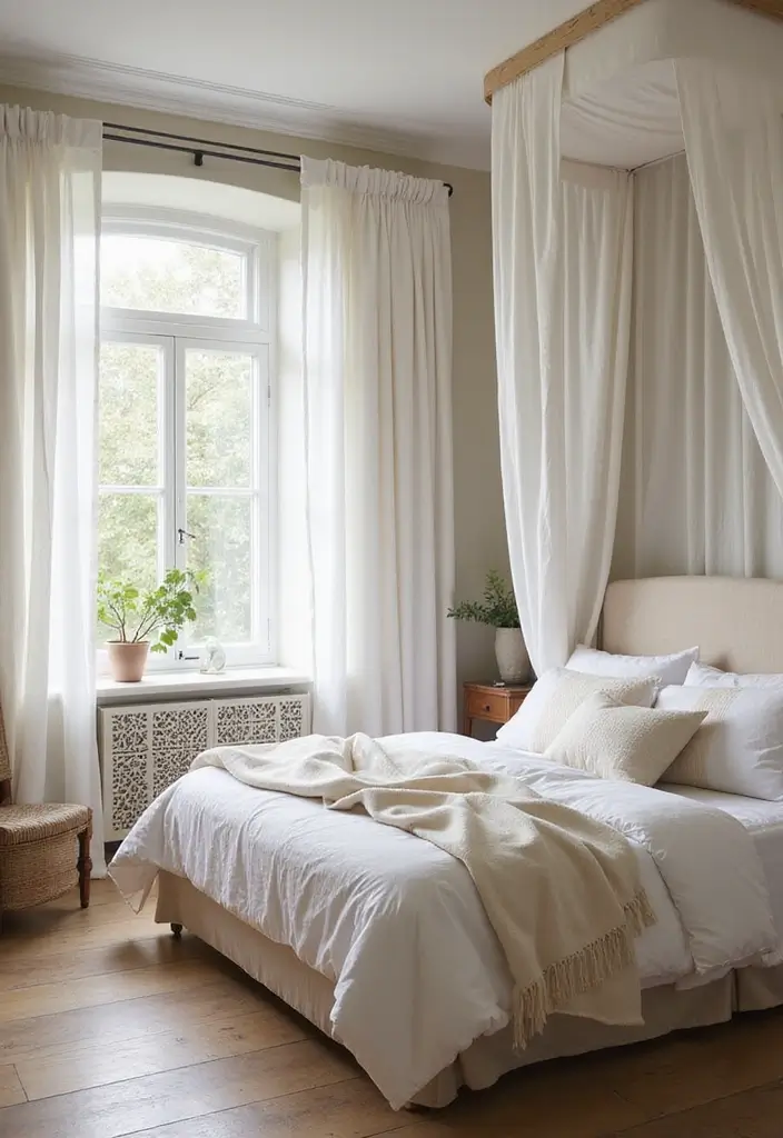 30 Green Minimalist Bedroom Ideas That Feel Relaxing 20 30 Green Minimalist Bedroom Ideas That Feel Relaxing - 20. Simple Canopies