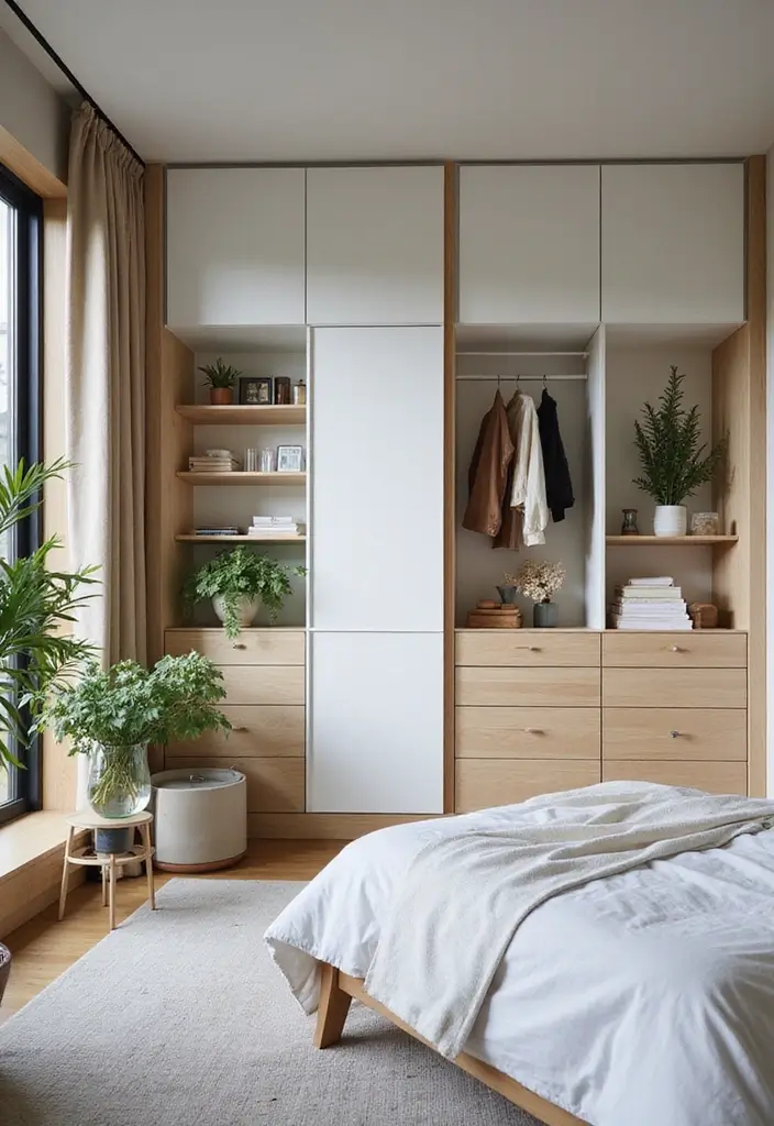 30 Green Minimalist Bedroom Ideas That Feel Relaxing 29 30 Green Minimalist Bedroom Ideas That Feel Relaxing - 29. Mindful Organization