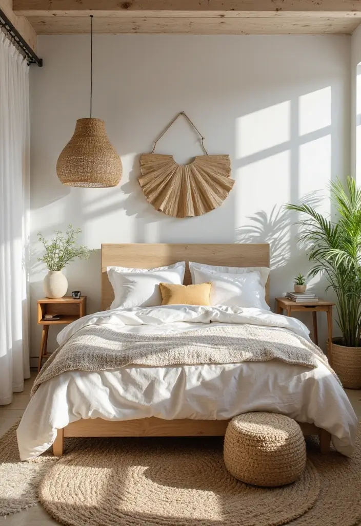 30 Green Minimalist Bedroom Ideas That Feel Relaxing 6 30 Green Minimalist Bedroom Ideas That Feel Relaxing - 6. Eco-Friendly Decor
