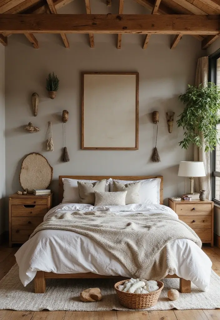 30 Green Minimalist Bedroom Ideas That Feel Relaxing 9 30 Green Minimalist Bedroom Ideas That Feel Relaxing - 9. Earthy Accents