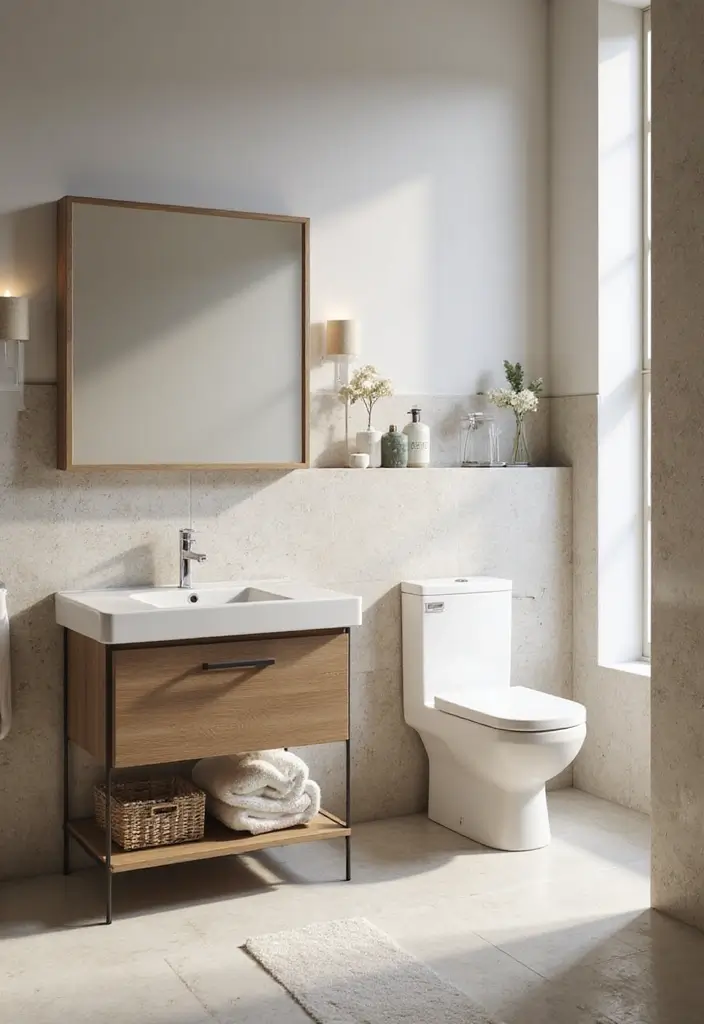 30 Minimalist Bathroom Vanity Ideas That Save Space 14 30 Minimalist Bathroom Vanity Ideas That Save Space - 14. Powder Room Vanities