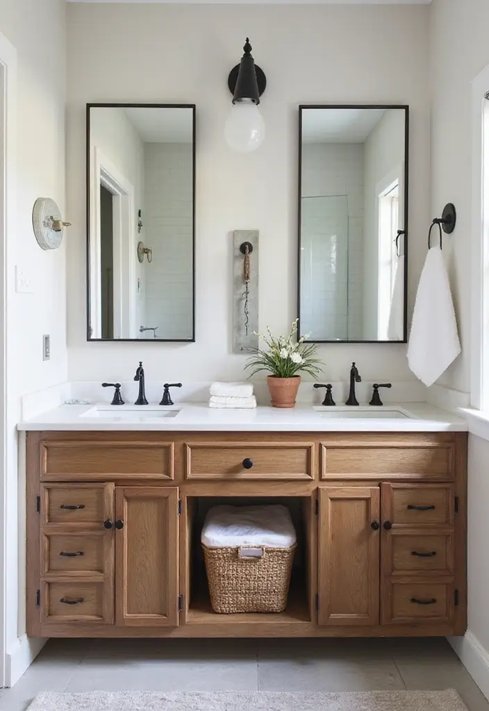 30 Minimalist Bathroom Vanity Ideas That Save Space 21 30 Minimalist Bathroom Vanity Ideas That Save Space - 21. Custom DIY Vanities