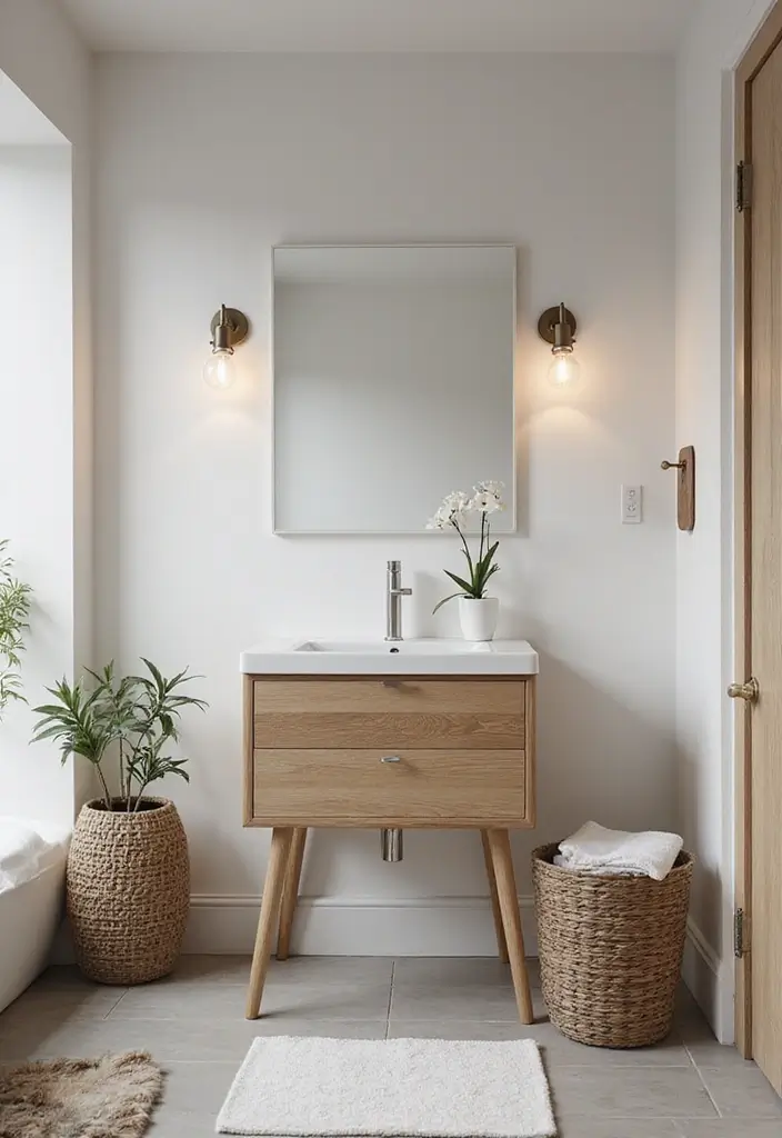 30 Minimalist Bathroom Vanity Ideas That Save Space 27 30 Minimalist Bathroom Vanity Ideas That Save Space - 27. Versatile Foldable Vanities