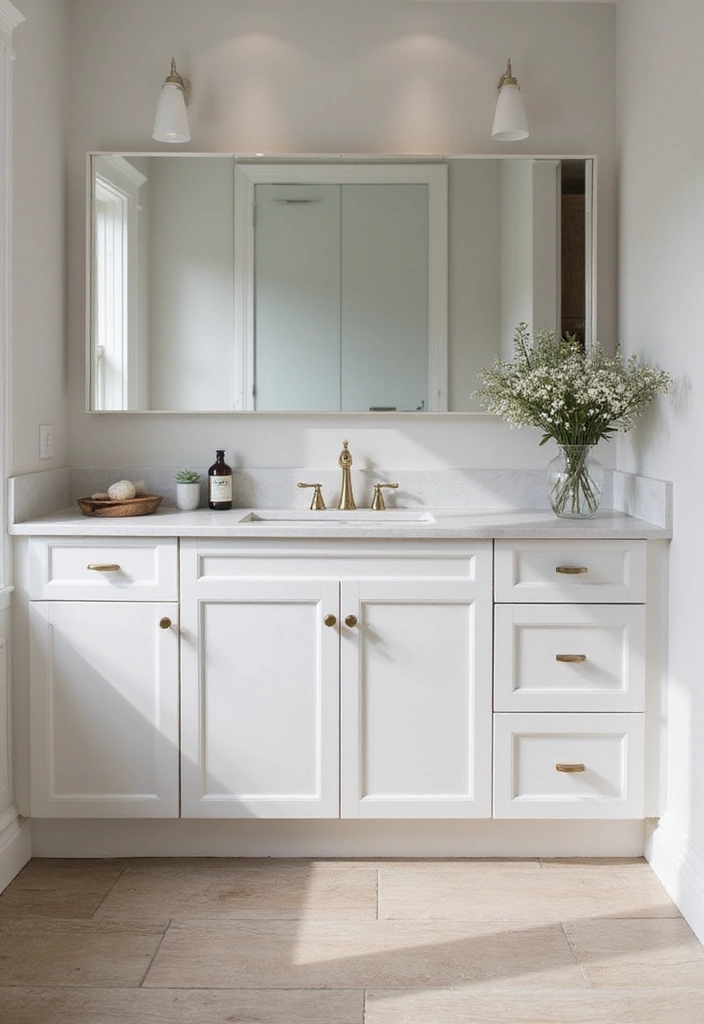 30 Minimalist Bathroom Vanity Ideas That Save Space 29 30 Minimalist Bathroom Vanity Ideas That Save Space - 29. Stylish Cabinetry with Clean Lines