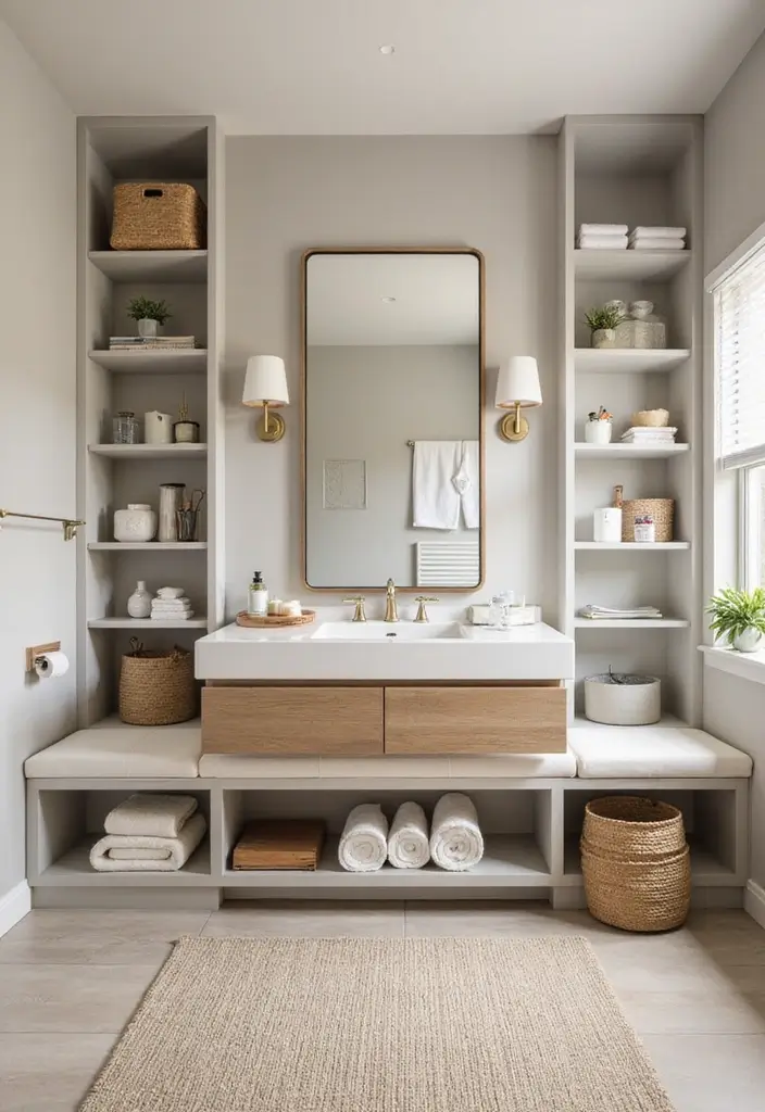 30 Minimalist Bathroom Vanity Ideas That Save Space 4 30 Minimalist Bathroom Vanity Ideas That Save Space - 4. Multi-functional Vanities