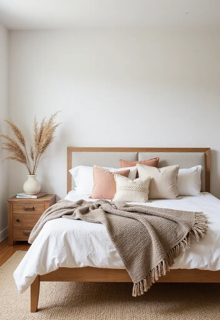 30 Minimalist Bedroom Designs for Every Style 15 30 Minimalist Bedroom Designs for Every Style - 15. Seasonal Decor Swaps