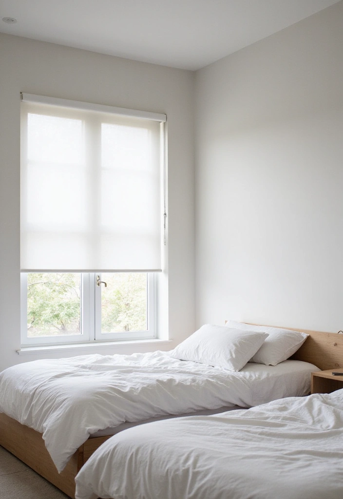 30 Minimalist Bedroom Designs for Every Style 20 30 Minimalist Bedroom Designs for Every Style - 20. Minimalist Window Treatments
