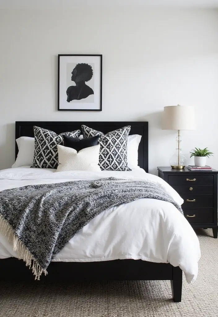 30 Minimalist Bedroom Designs for Every Style 4 30 Minimalist Bedroom Designs for Every Style - 4. Monochrome Magic
