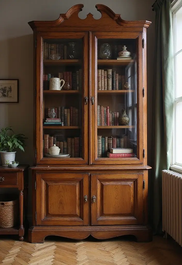 30 Minimalist Bookshelf Ideas That Look Modern 11 30 Minimalist Bookshelf Ideas That Look Modern - 11. Vintage Display Cases