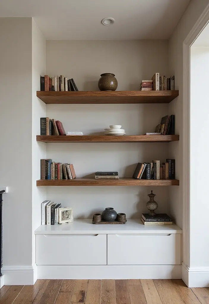 30 Minimalist Bookshelf Ideas That Look Modern 9 30 Minimalist Bookshelf Ideas That Look Modern - 9. Built-In Bookshelves