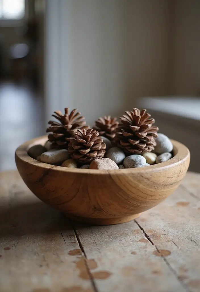 30 Minimalist Centerpiece Ideas for Simple Elegance 12 30 Minimalist Centerpiece Ideas for Simple Elegance - 12. Simple Wooden Bowl