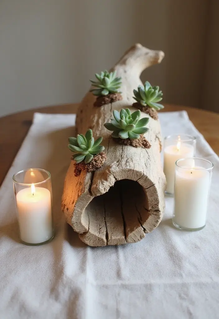 30 Minimalist Centerpiece Ideas for Simple Elegance 9 30 Minimalist Centerpiece Ideas for Simple Elegance - 9. Elegant Driftwood Centerpiece