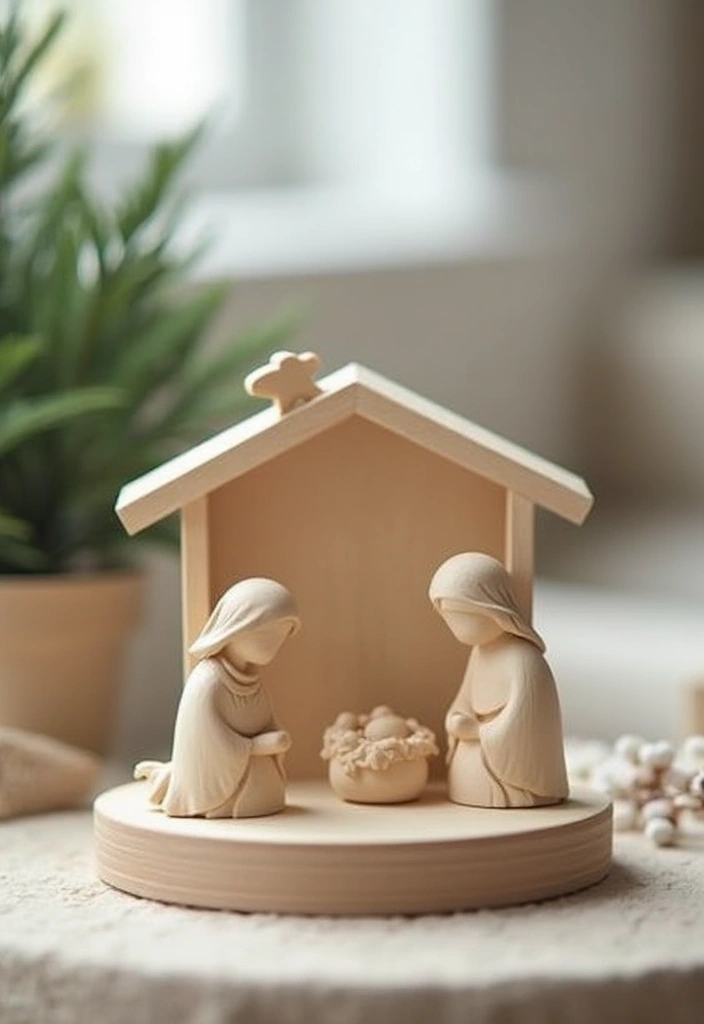 30 Minimalist Christmas Decor Ideas You’ll Love 21 30 Minimalist Christmas Decor Ideas You’ll Love - 21. Minimalist Nativity Scene