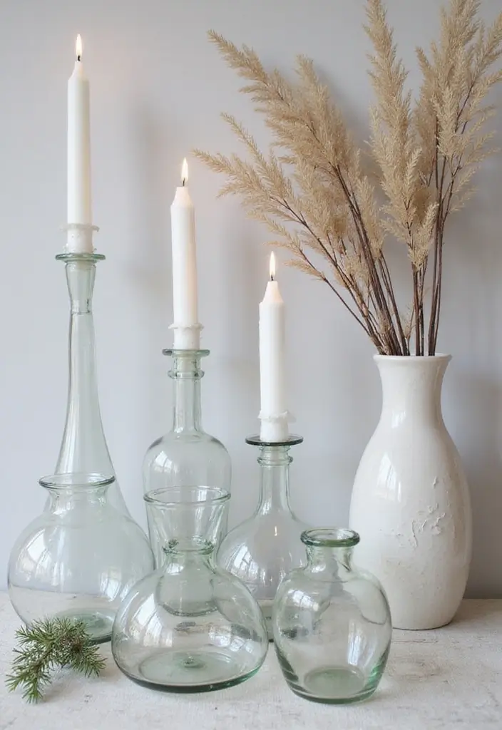 30 Minimalist Christmas Decor Ideas You’ll Love 23 30 Minimalist Christmas Decor Ideas You’ll Love - 23. Clear Glass Accents