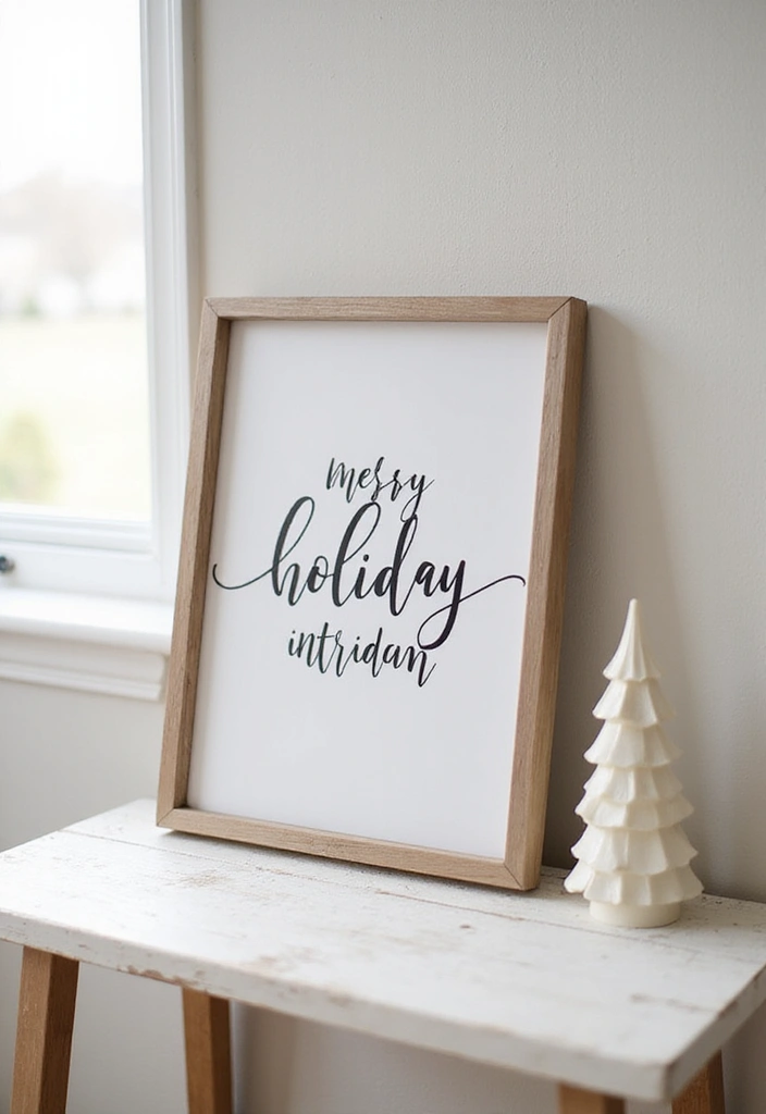 30 Minimalist Christmas Decor Ideas You’ll Love 25 30 Minimalist Christmas Decor Ideas You’ll Love - 25. Simple Holiday Signs