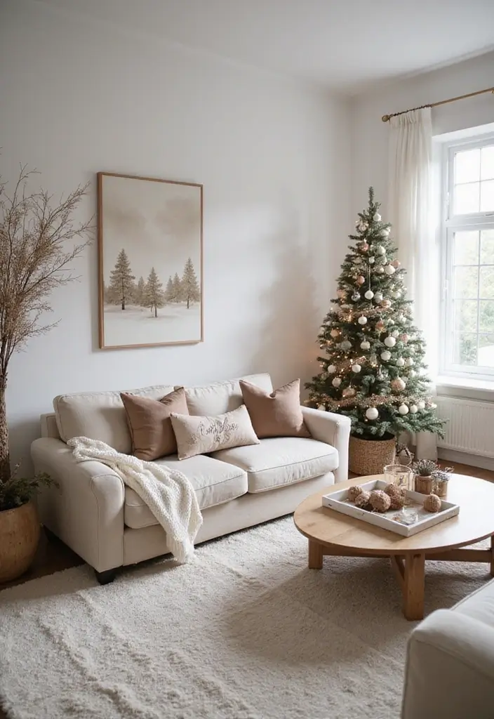 30 Minimalist Christmas Decor Ideas You’ll Love 7 30 Minimalist Christmas Decor Ideas You’ll Love - 7. Neutral Color Palette