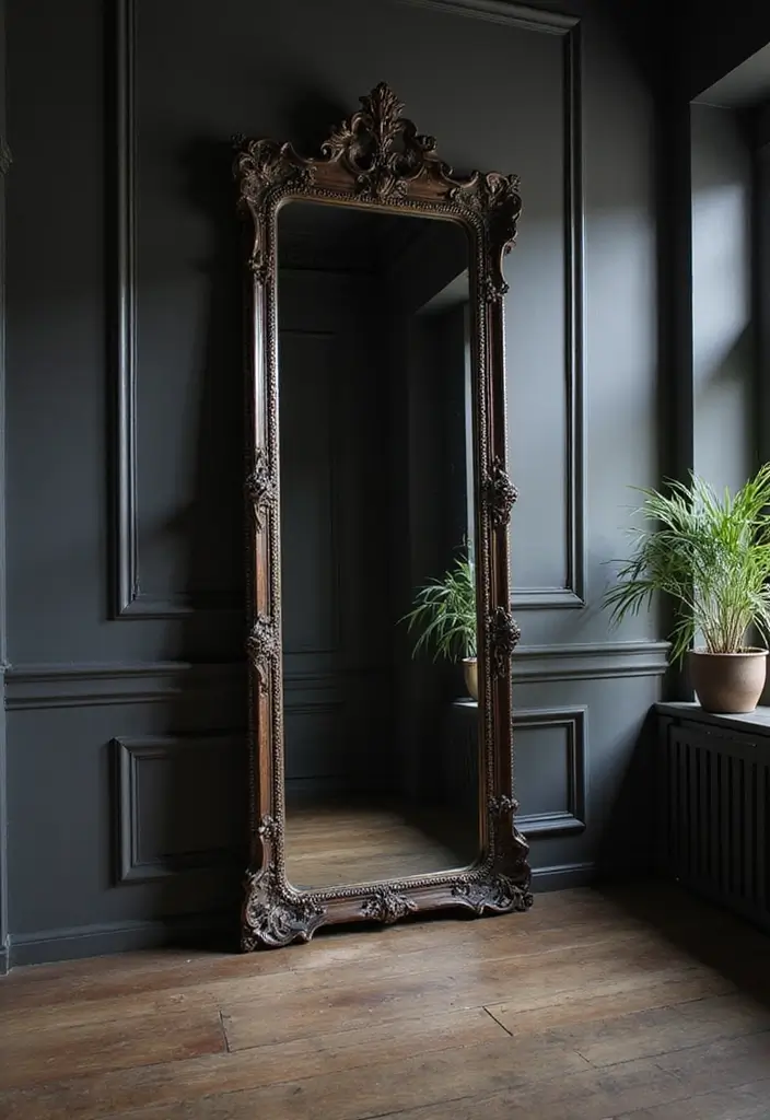 30 Minimalist Goth Decor Ideas That Look Unique 10 30 Minimalist Goth Decor Ideas That Look Unique - 10. Statement Mirrors