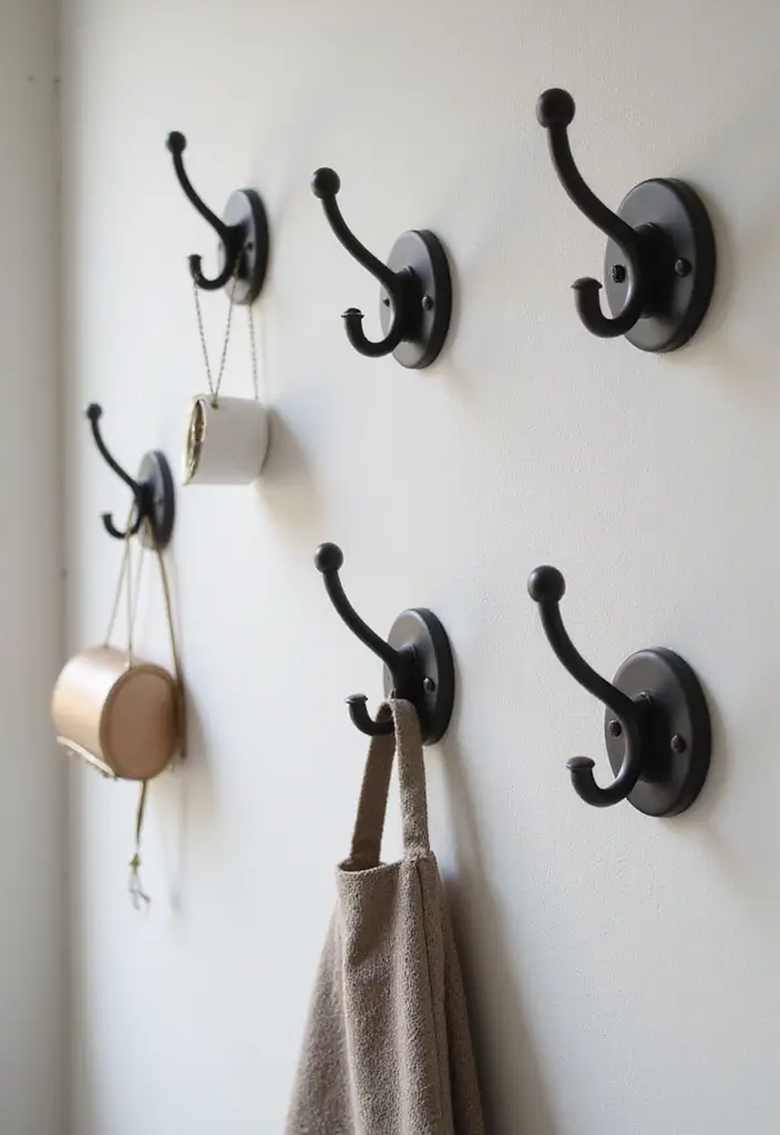 30 Minimalist Goth Decor Ideas That Look Unique 24 30 Minimalist Goth Decor Ideas That Look Unique - 24. Unique Wall Hooks