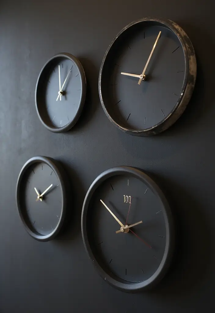 30 Minimalist Goth Decor Ideas That Look Unique 25 30 Minimalist Goth Decor Ideas That Look Unique - 25. Minimalistic Clocks